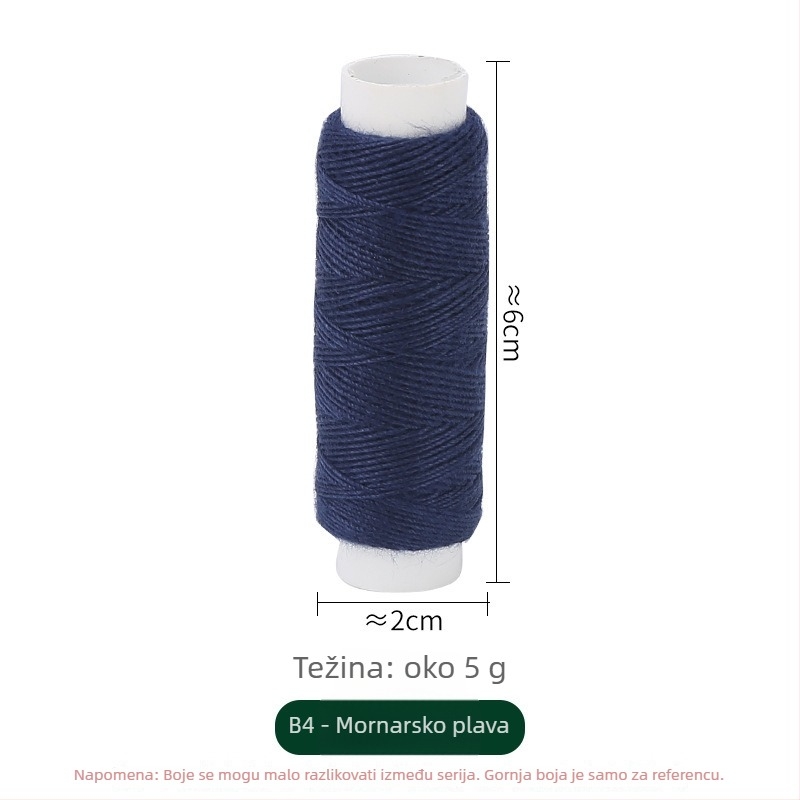 Kutija za šivanje s poliesterom pređom za denim, paket od 10 rola (~50 m), prilagodljivi set za ručno šivanje