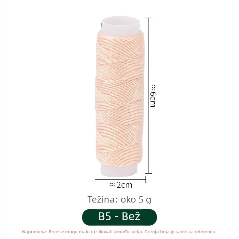 Kutija za šivanje s poliesterom pređom za denim, paket od 10 rola (~50 m), prilagodljivi set za ručno šivanje