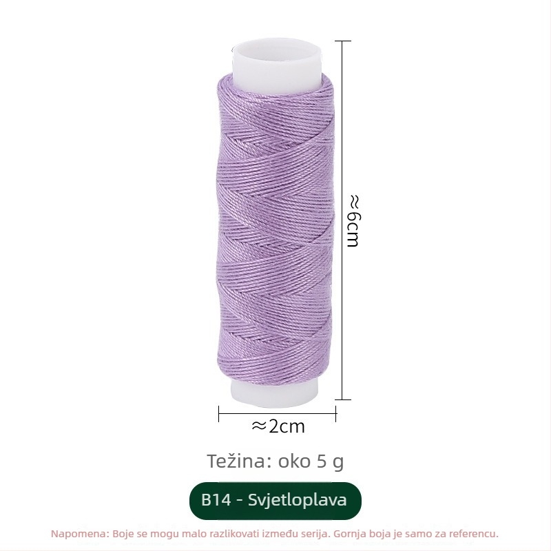 Kutija za šivanje s poliesterom pređom za denim, paket od 10 rola (~50 m), prilagodljivi set za ručno šivanje