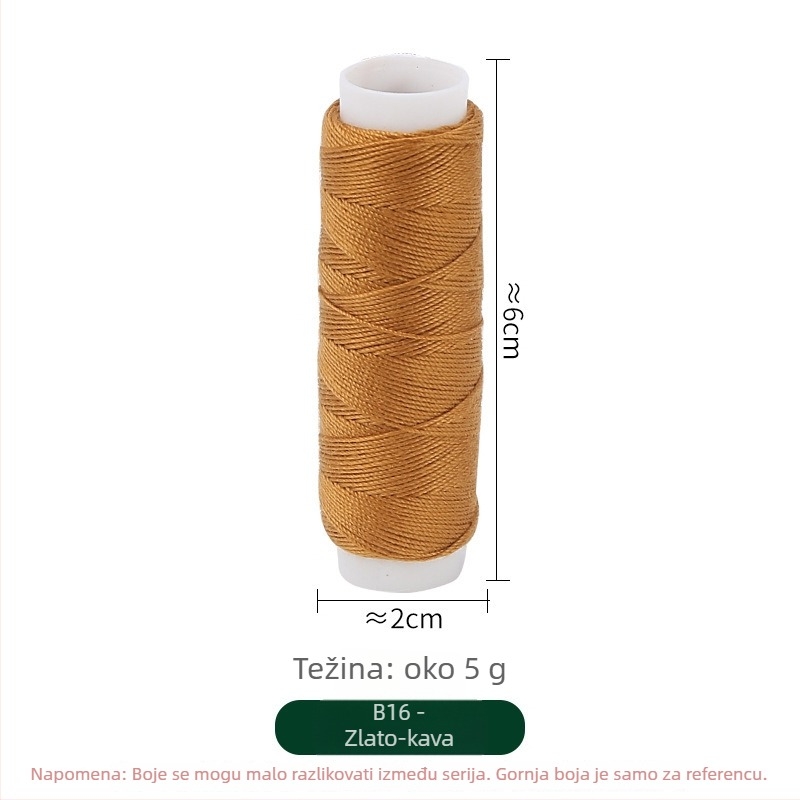 Kutija za šivanje s poliesterom pređom za denim, paket od 10 rola (~50 m), prilagodljivi set za ručno šivanje