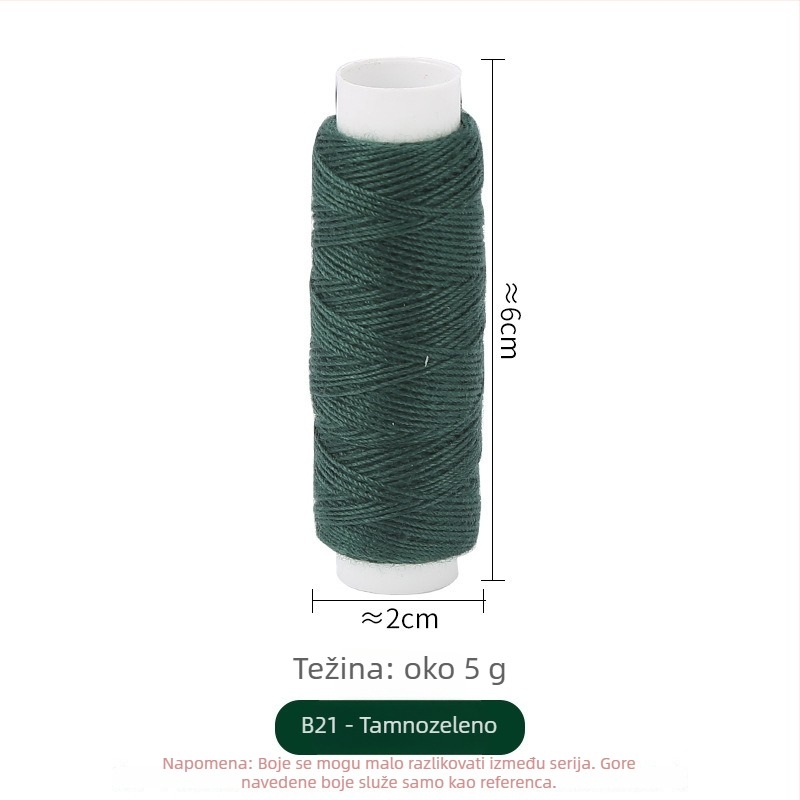 Kutija za šivanje s poliesterom pređom za denim, paket od 10 rola (~50 m), prilagodljivi set za ručno šivanje