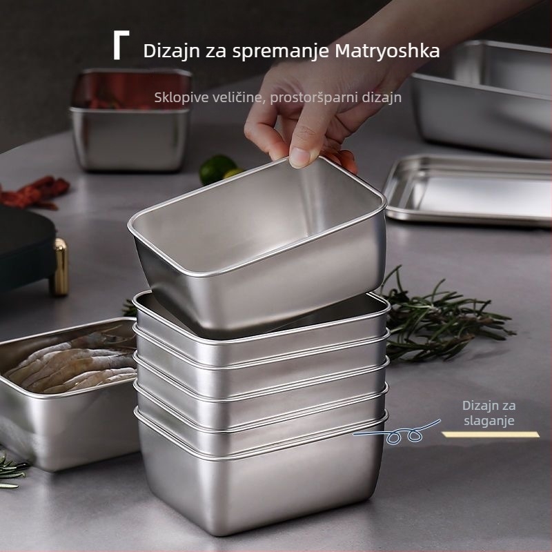 Nehrđajući čelik kvadratna ravna ploča, glatka površina, moderni minimalistički stil, prilagodljivo