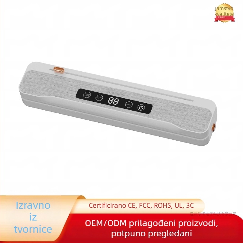 Bežično vakuumsko zatvarač s nožem za rezanje, automatski, kapacitet pakiranja 500 ml, 90W, litijska baterija, model SDW-01