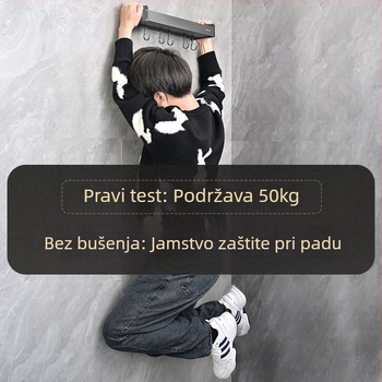 Zidni kuhinjski okvir za skladištenje s držačem noža i organizatorom začina, višenamjenski metalni stalak, bez ugradnje.