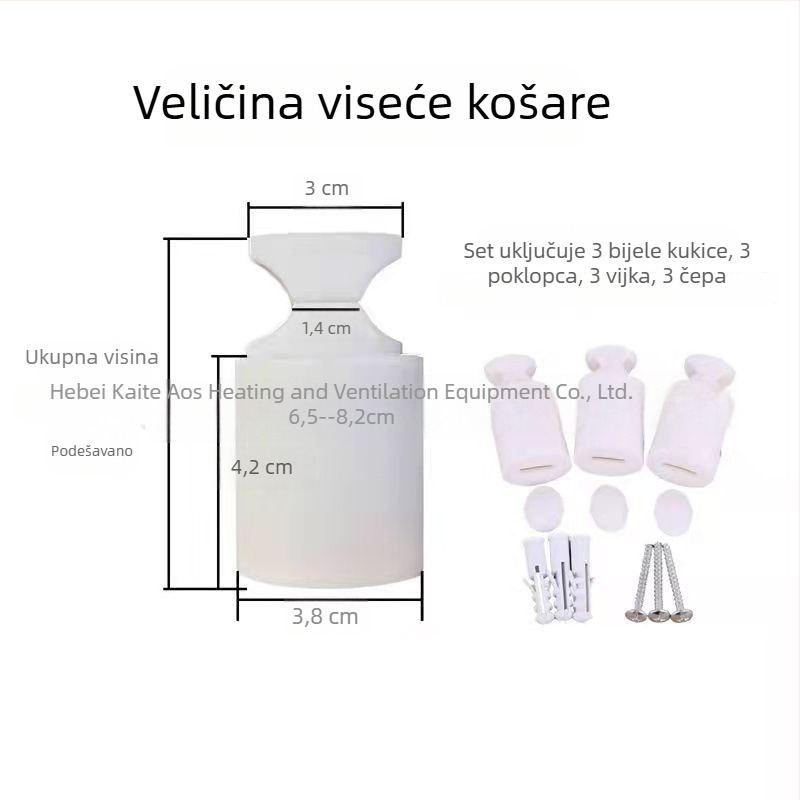 Kuka za radiator za mali košaricu, čelično tijelo, plastični sloj, nosivost 20 kg, dizajn sa 2 sloja, moderan minimalistički stil.