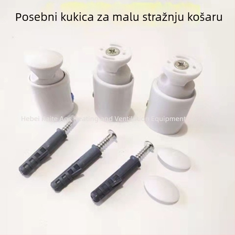 Kuka za radiator za mali košaricu, čelično tijelo, plastični sloj, nosivost 20 kg, dizajn sa 2 sloja, moderan minimalistički stil.