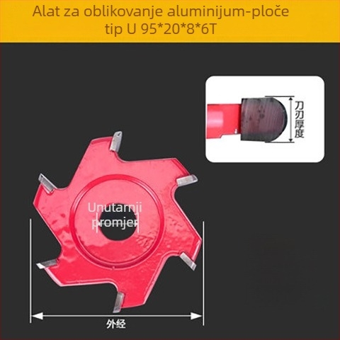 Drveni alat za oblikovanje s nožem za ploču od aluminijsko-plastične: V- i U-oblik kanala, pile-list/frezni nož