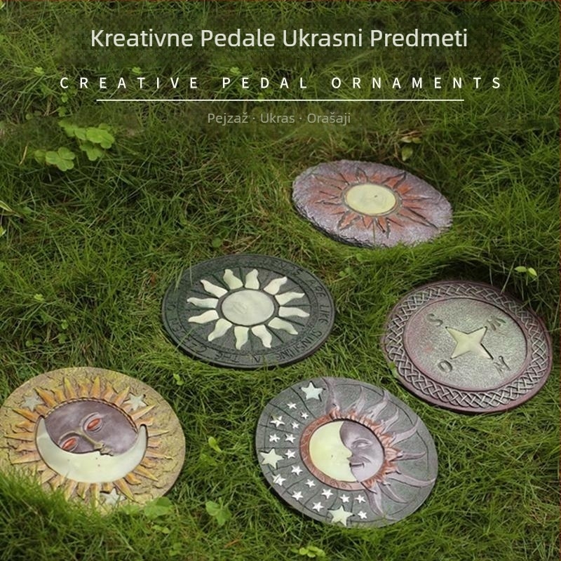 Rui Last smolni vrtni ukras — stojni kamen za stazu u dvorištu, ukras od smole, kartonsko pakiranje