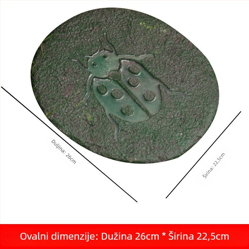 Rui Last smolni vrtni ukras — stojni kamen za stazu u dvorištu, ukras od smole, kartonsko pakiranje