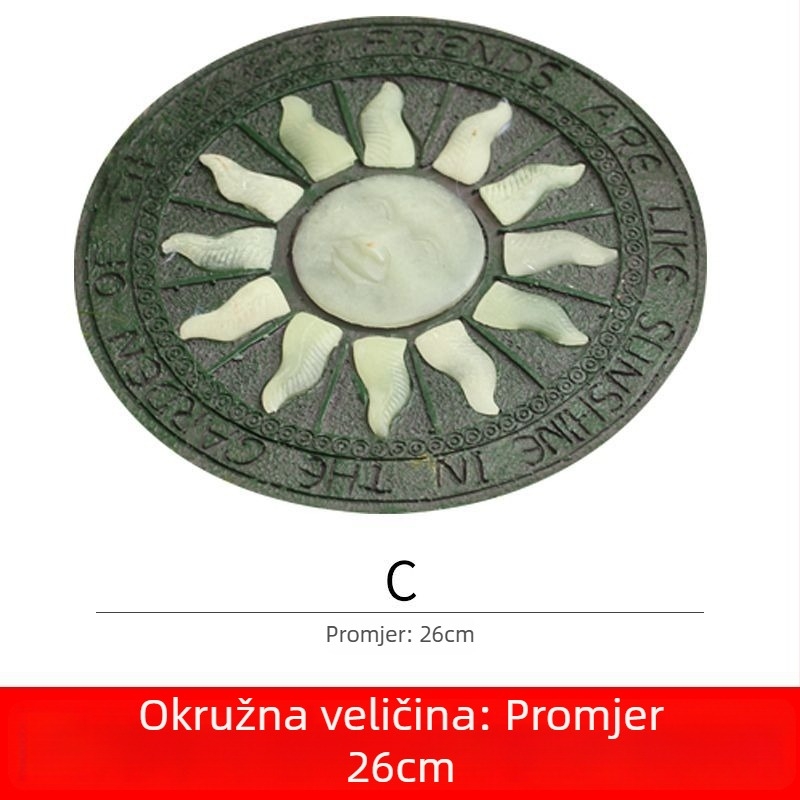 Rui Last smolni vrtni ukras — stojni kamen za stazu u dvorištu, ukras od smole, kartonsko pakiranje