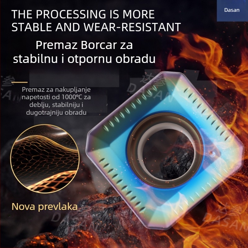 Dasan SEKT1204AFTN CNC fresa, četverostrane geometrije, nehrđajući čelik, kaljeni čelik