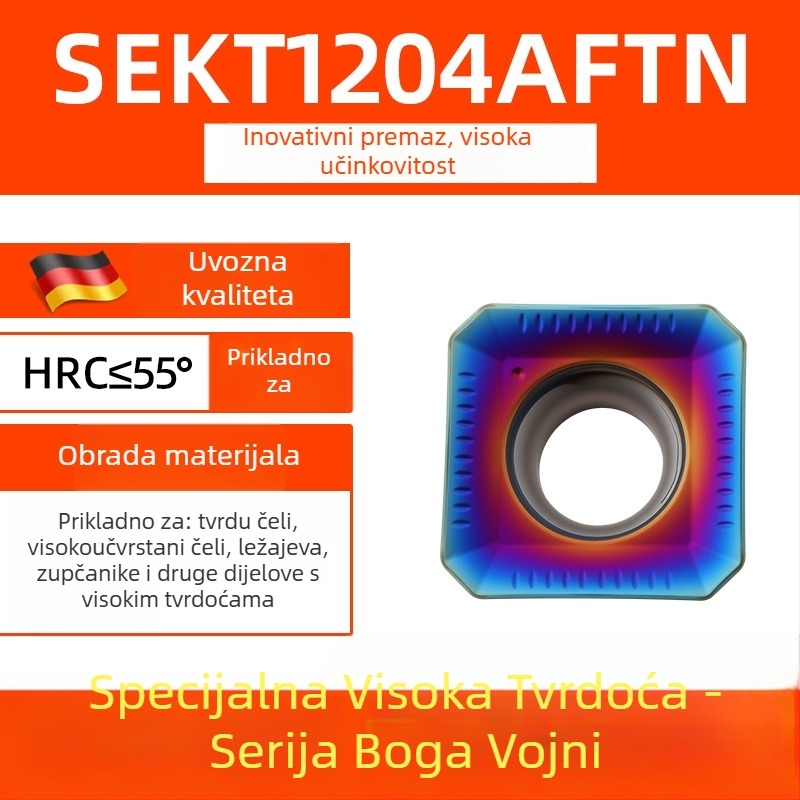 Dasan SEKT1204AFTN CNC fresa, četverostrane geometrije, nehrđajući čelik, kaljeni čelik