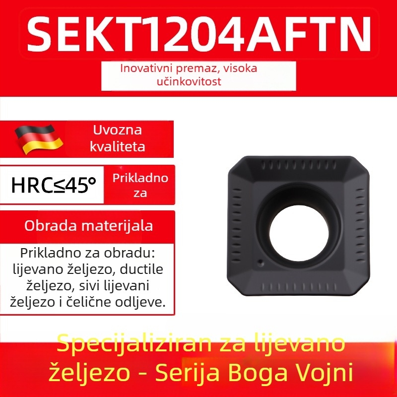Dasan SEKT1204AFTN CNC fresa, četverostrane geometrije, nehrđajući čelik, kaljeni čelik