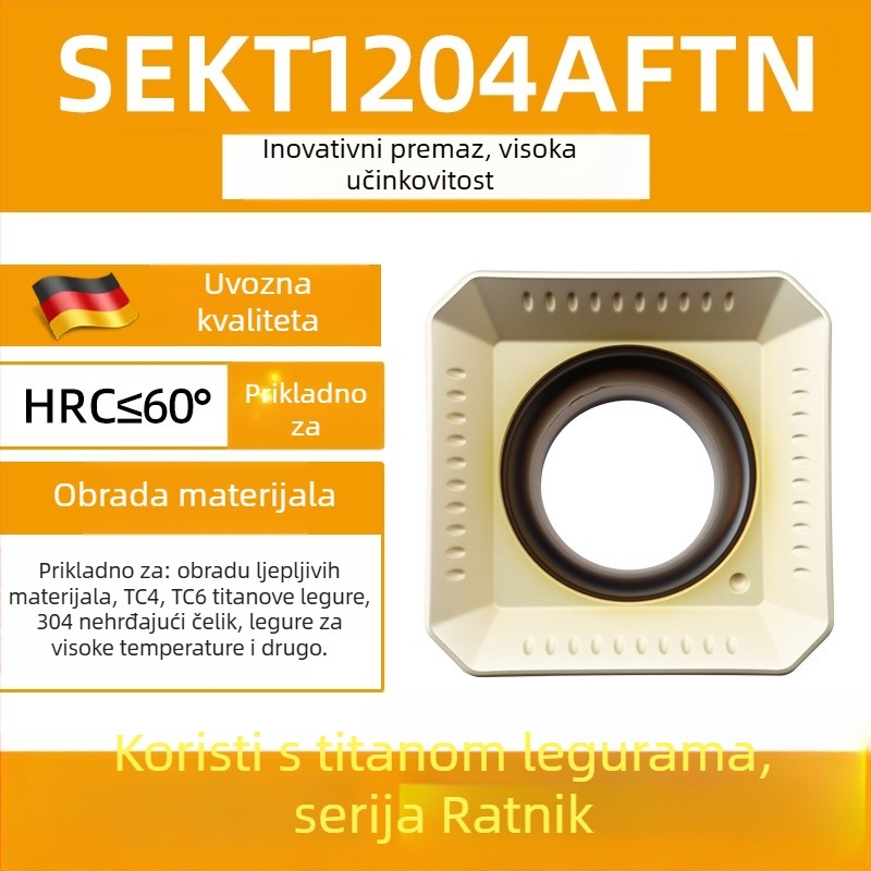 Dasan SEKT1204AFTN CNC fresa, četverostrane geometrije, nehrđajući čelik, kaljeni čelik