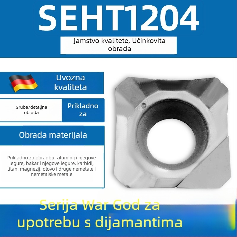 Dasan SEKT1204AFTN CNC fresa, četverostrane geometrije, nehrđajući čelik, kaljeni čelik