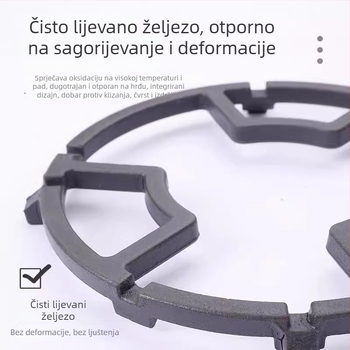 Metalni zidni držač za plinski štednjak, univerzalno za male posude, protuklizni, bez montaže