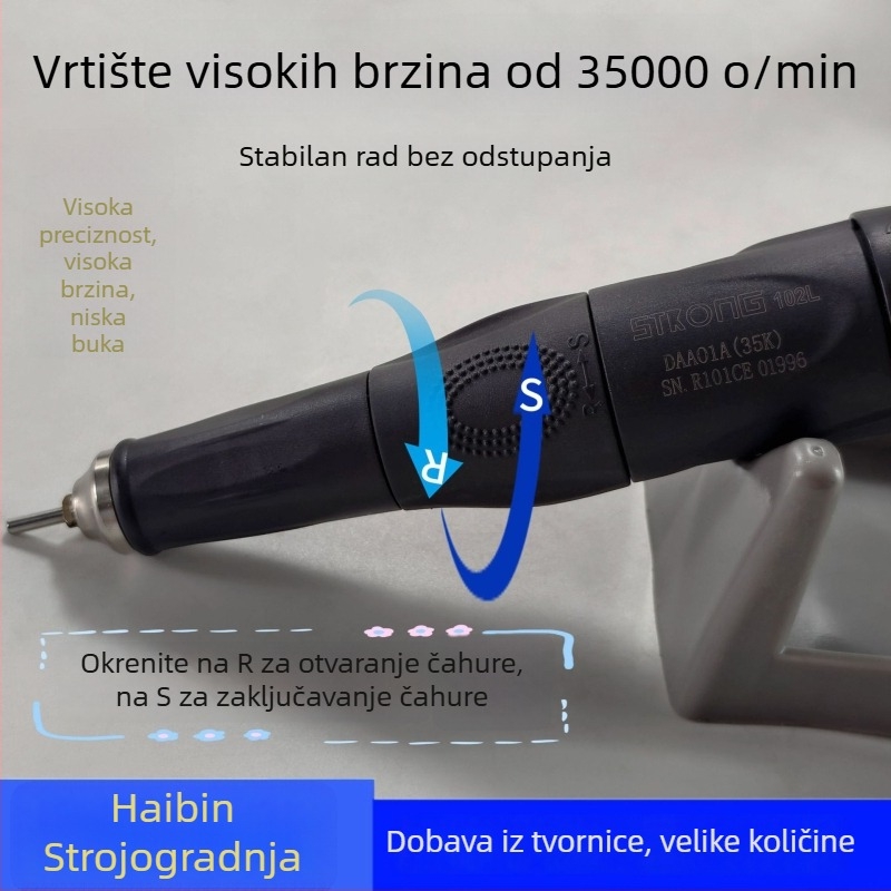 Stroj za graviranje i poliranje za nakit, jade i drvo; napajanje preko mreže; napon AC jednofazni i DC do 50V; pogodan za graviranje, poliranje i manikuru