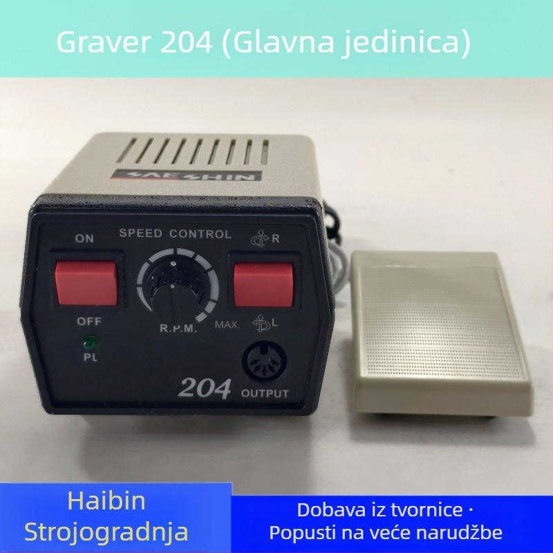 Stroj za graviranje i poliranje za nakit, jade i drvo; napajanje preko mreže; napon AC jednofazni i DC do 50V; pogodan za graviranje, poliranje i manikuru