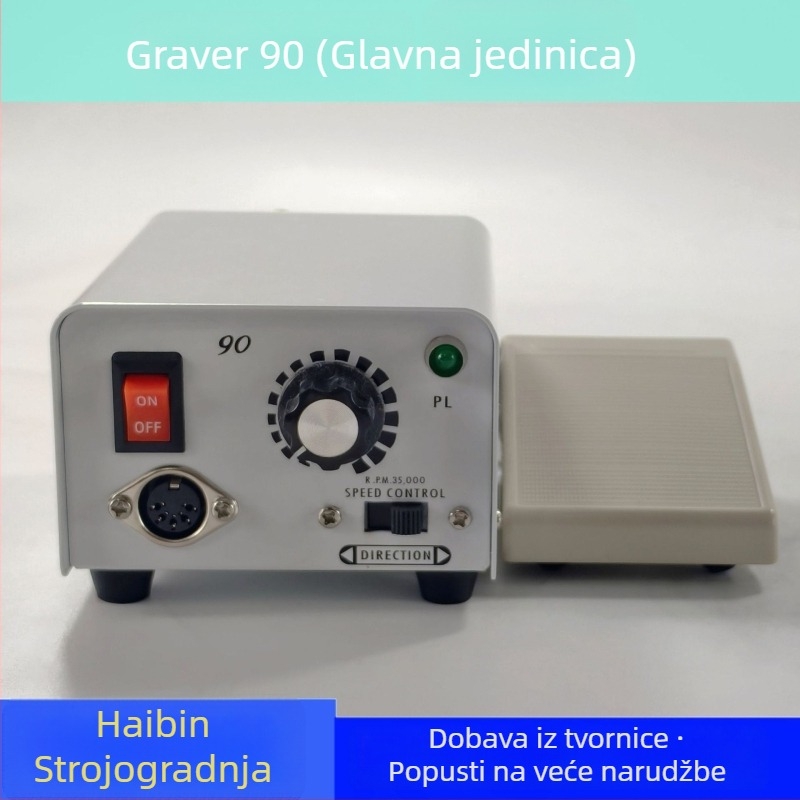 Stroj za graviranje i poliranje za nakit, jade i drvo; napajanje preko mreže; napon AC jednofazni i DC do 50V; pogodan za graviranje, poliranje i manikuru