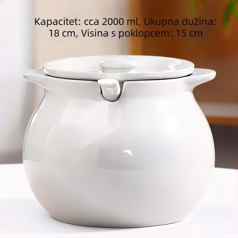 Keramička posuda za ulje s poklopcem i ručkom – posuda za čili ulje, stil kineske jednostavnosti