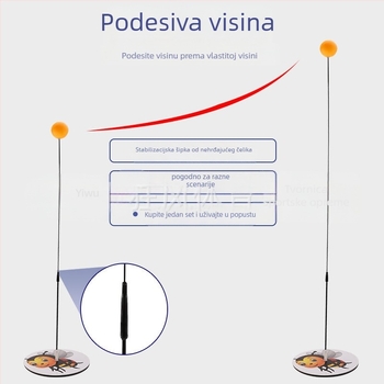 Trener stolnog tenisa za unutarnju upotrebu — interaktivno obiteljsko vježbanje, samostalna praksa, PP materijal, prilagodljivo, mogućnost privatne oznake