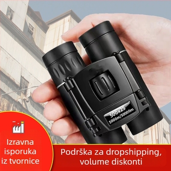 Binokularni dalekozor za vanjsku upotrebu – 10× povećanje, promjer izlazne zjenice 2.2 mm, udaljenost očiju 10 mm, vidno polje 10000
