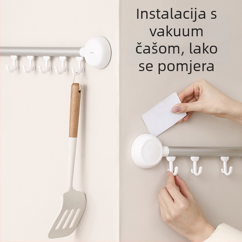 FaSoLa kuka s vaku bez bušenja za kuhinju, ABS, nosivost 3–5 kg, zidni dvostruki držač, model DZ-885