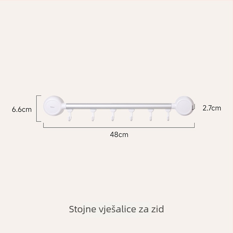 FaSoLa kuka s vaku bez bušenja za kuhinju, ABS, nosivost 3–5 kg, zidni dvostruki držač, model DZ-885