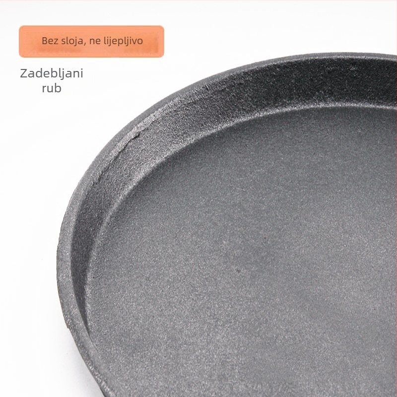 Lijena željezna Teppanyaki ploča, okrugla, neprijanjajuća površina, lako se čisti, otporna na hrđu