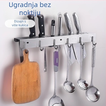 Zidni držač noževa od nehrđajućeg čelika, bez montaže, zidni držač, etničkog stila