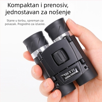 100×22 Binokulari s HD optikom, za vanjsku upotrebu, kompaktni džepni binokli