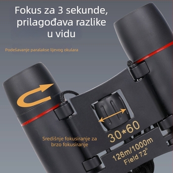 Dječji binokular XC-3060, 8x povećanje, široko vidno polje, mogućnost prilagodbe