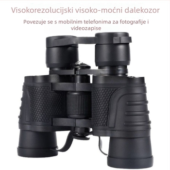 8x40 vanjski binokulari za koncerte, udaljenost očne zjenice 16 mm, promjer izlazne zjenice 5 mm, vidno polje 9°