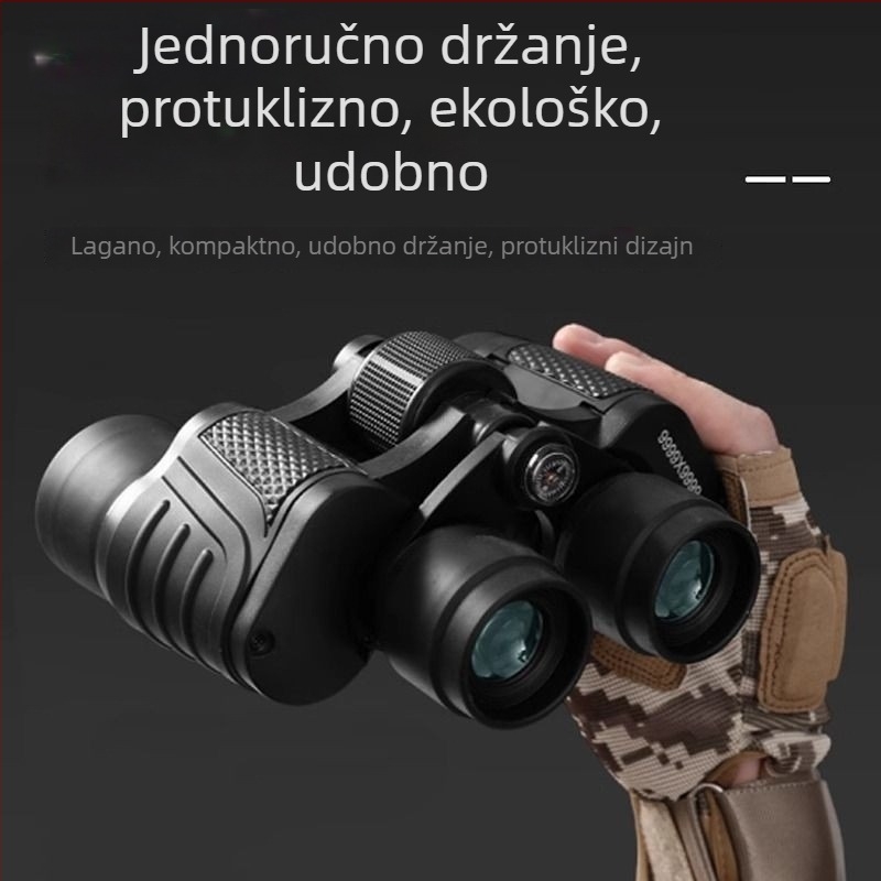 8x40 vanjski binokulari za koncerte, udaljenost očne zjenice 16 mm, promjer izlazne zjenice 5 mm, vidno polje 9°