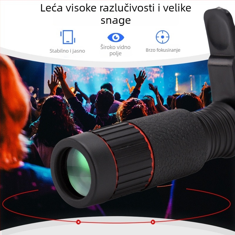 Teleobjektiv za pametni telefon za koncerte, 18x povećanje, stabilizacija i HD snimanje