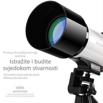 Astro teleskop 40070, povećanje 150x, vidno polje 1000, dvostruka upotreba za zemaljske i nebeske promatranje, pogodan za djecu