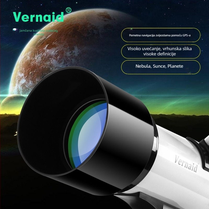 Astro teleskop 40070, povećanje 150x, vidno polje 1000, dvostruka upotreba za zemaljske i nebeske promatranje, pogodan za djecu