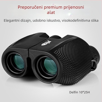 BIJIA 10×25H binokulari, prijenosni za promatranje ptica, HD kvaliteta, noćni vid pri slabom osvjetljenju