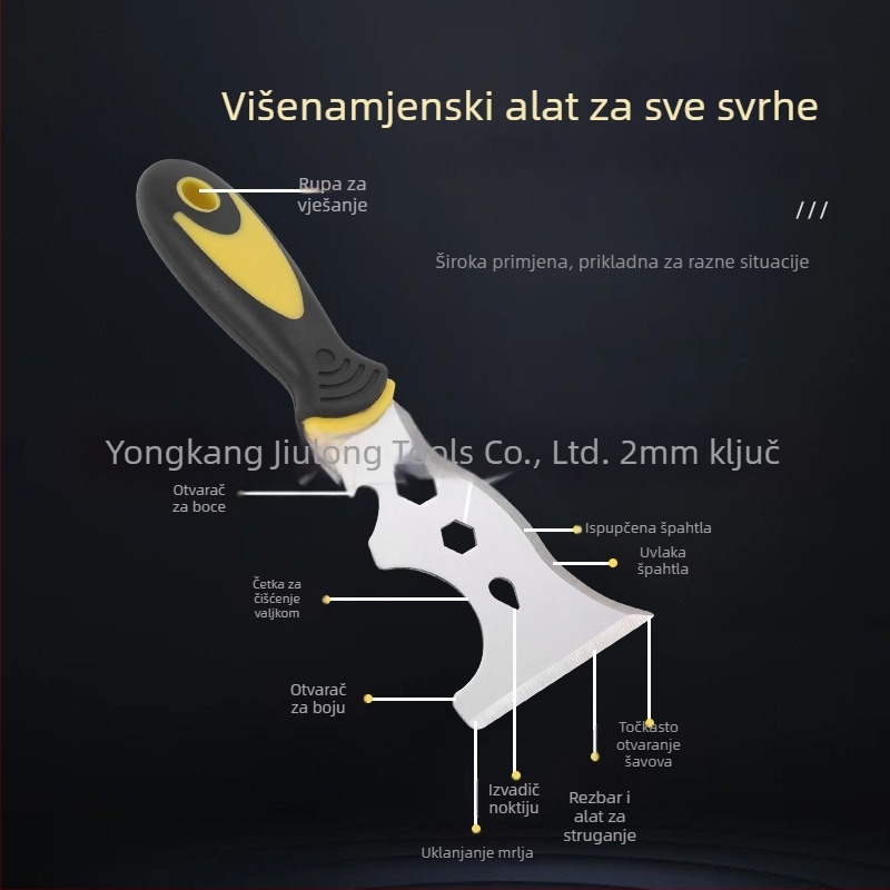 Nerđajući čeli špachtla – višestruki alat za podove i zidove, Jiulong
