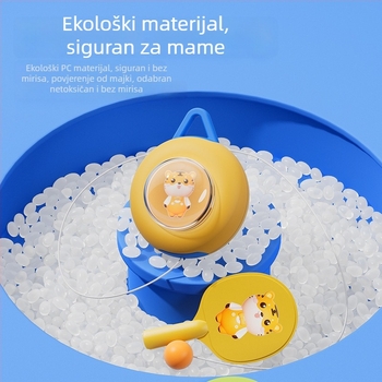 Dječji viseći trener za stolni tenis za kućnu upotrebu – PP materijal, tiskani logotip, mogućnost prilagodbe, poboljšava koordinaciju ruka-oko