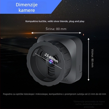 Helixin digitalni okular WiFi 2.4G za teleskope, kamera 64MP 4K s prilagodljivim zaslonom i noćnim vidom