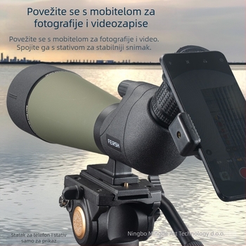 Phileas 25-75x80 monokularni teleskop za promatranje ptica – velika otvor, HD zum, dvostruka namjena za vanjsku upotrebu