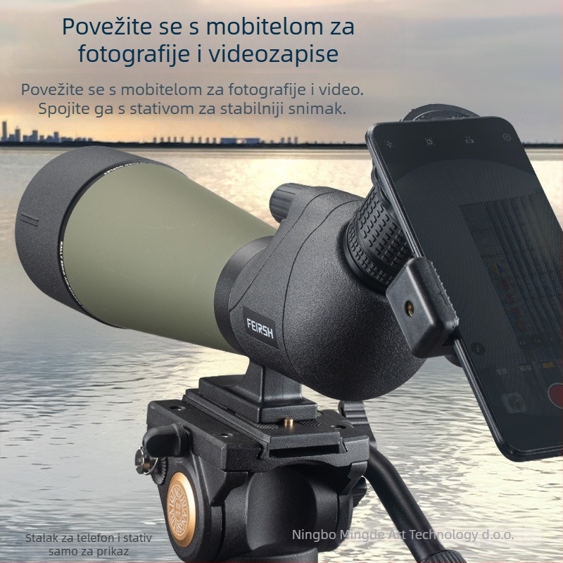 Phileas 25-75x80 monokularni teleskop za promatranje ptica – velika otvor, HD zum, dvostruka namjena za vanjsku upotrebu