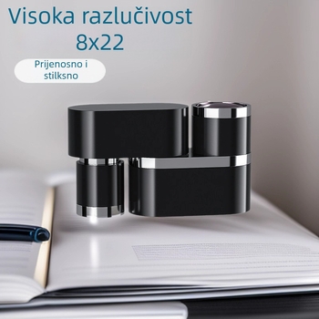 8x22 HD monokularni dalekozor s kompaktnim kutnim dizajnom za gledanje koncerata i natjecanja na otvorenom, široko vidno polje