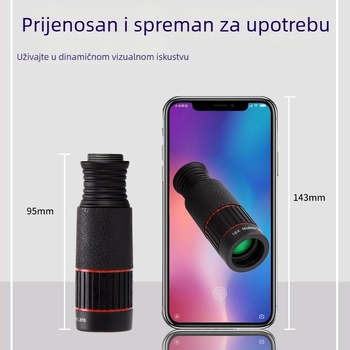 Monokularni teleskop za mobilni telefon s 64x zumom za fotografiranje na koncertima, vanjska upotreba