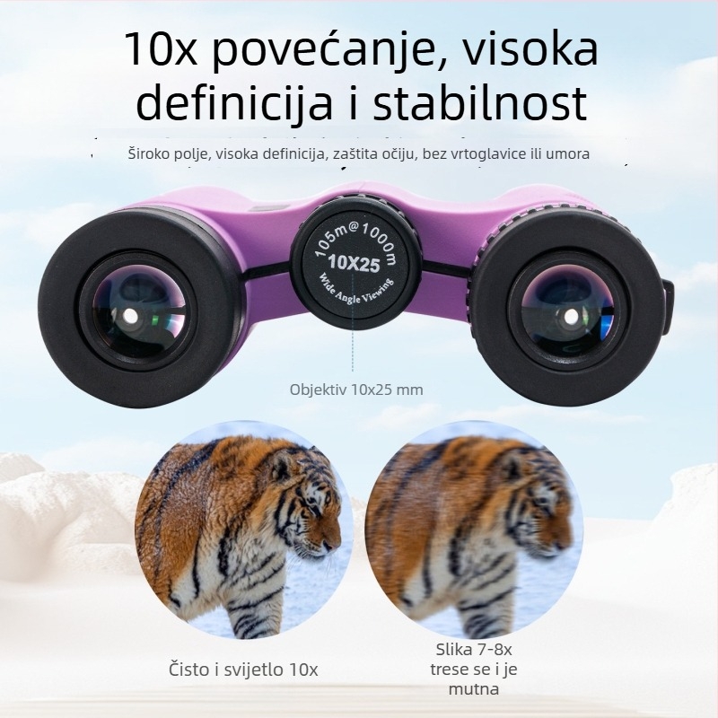 Binokulari visoke povećave i HD, noćni vid pri slabom osvjetljenju za vanjska putovanja i fotografiranje