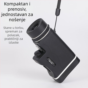 10x30 monokularni teleskop za dnevnu i noćnu upotrebu, noćni vid pri slabom osvjetljenju, lasersko osvjetljenje