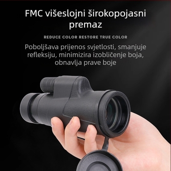 10x42 monokularni teleskop s velikim okularom, visoka kvaliteta noćnog vida za fotografiranje mobitelom