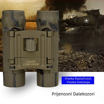 Kamuflirani dvogledi 12×25 HD, sklopivi, za vanjsku upotrebu s noćnim vidom
