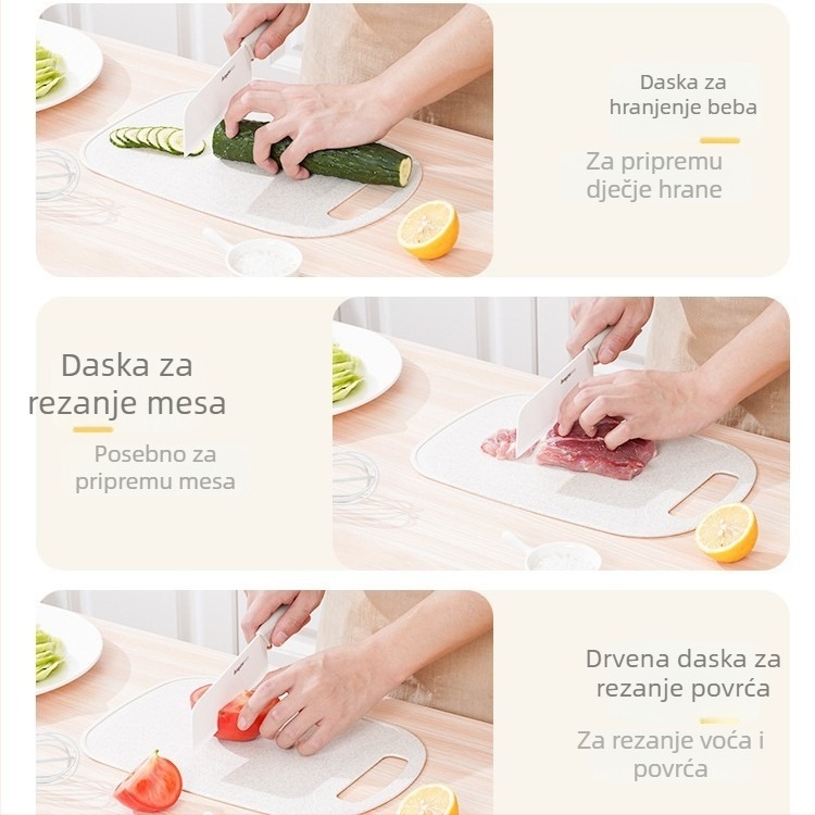 Plastična daska za rezanje s umivaonikom - prijenosna, protuklizna, otporna na plijesan, dvostrana; marka YQ